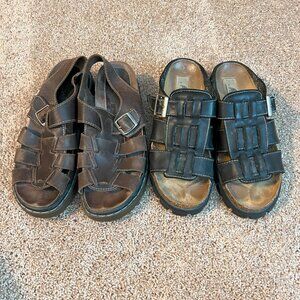 Brown and Black Sandals